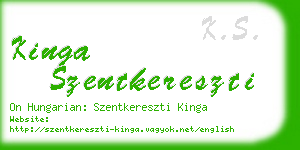 kinga szentkereszti business card